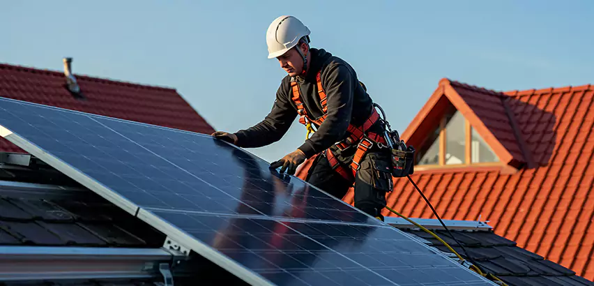 Solar Panels on Steel Roof Installation in evansville