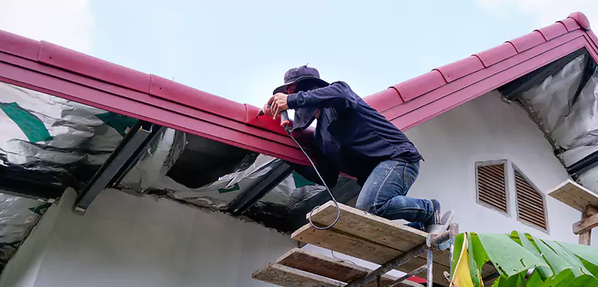 Residential Wind Damage Roof Repair in evansville